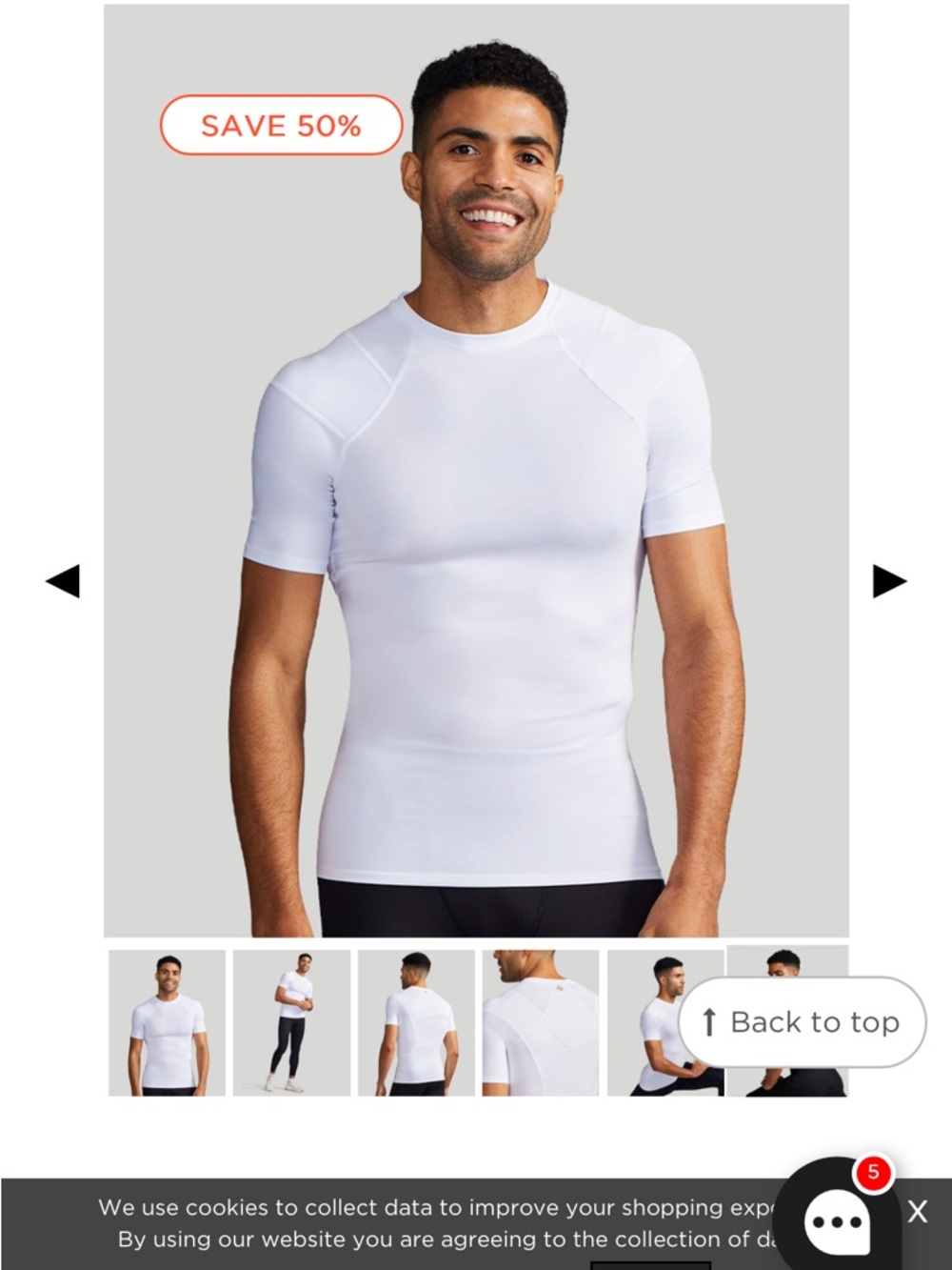 Bundle of 2 - Men's White Performance Short Sleeve Compression Tee